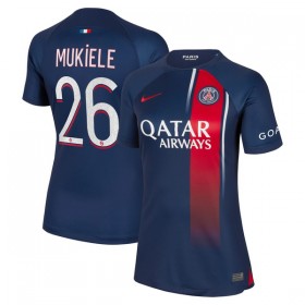 Günstige Fußballtrikots Paris Saint-Germain 2023-24 Mukiele 26 Frauens Heimtrikot Kurzarm